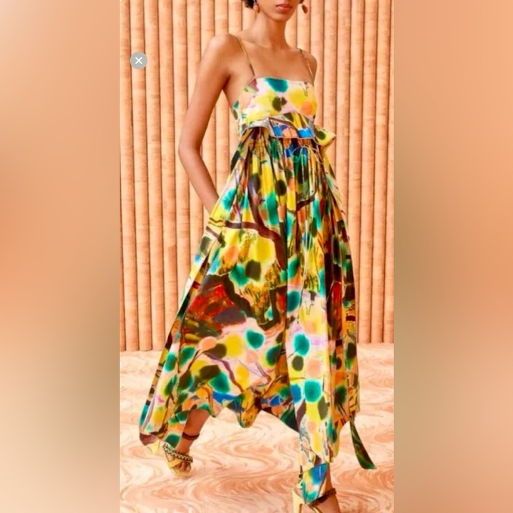 ULLA JOHNSON Leighton Dress in “Ignoring the Present” NWT Size 2